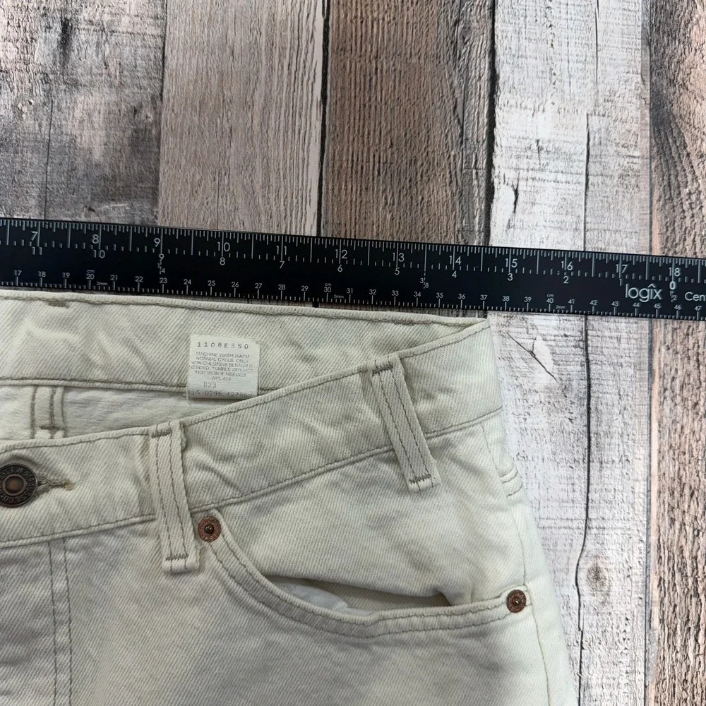 Vintage Levis 550‎ Orange Tab 33x32 White Jeans Made in USA 1995 Mens Distressed